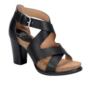 Sofft Canita Black Leather Sandal, Sz 6